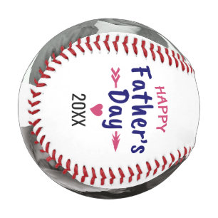 家族写真でお父様の幸せな日 野球ボール