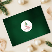 家族写真とメリークリスマスツリー シーズンカード