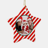 家族写真のキャンディ・ケーンの星 セラミックオーナメント (右)