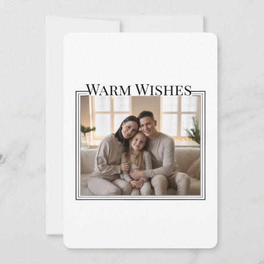 家族写真のクリスマスカード シーズンカード (正面)