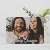 家族写真のクリスマスカード(ホリデーの祝福入り) シーズンカード (スタンド正面)