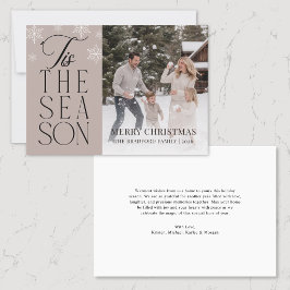 家族写真のクリスマスカード Tis the Season シーズンカード