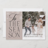 家族写真のクリスマスカード Tis the Season シーズンカード (正面)