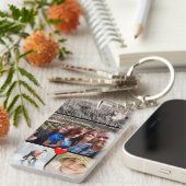 家族写真のコラージュのハート キーホルダー (正面右)