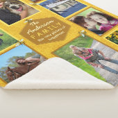 家族写真のコラージュ10は|の蜜蜂のテーマを描きます シェルパブランケット (3/4)