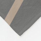 家族写真のコラージュ| 3つの写真タンおよび灰色 フリースブランケット (角)