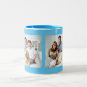 家族写真のデザイン ツートーンマグカップ (中央)