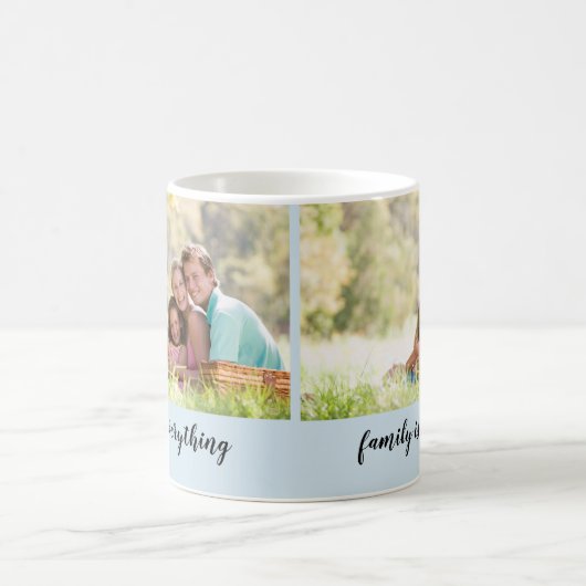家族写真のマグのデザイン コーヒーマグカップ (中央)