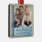 家族写真のメリークリスマスのオーナメント メタルオーナメント (右)
