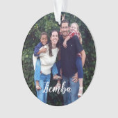 家族写真の休日のクリスマスのオーナメント オーナメント (正面)