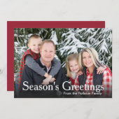 家族写真の基本シーズンの挨拶テンプレート シーズンカード (正面/裏面)
