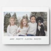 家族写真の子供と犬 フォトプラーク (正面)