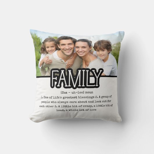 家族写真の定義 クッション (正面)