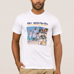 家族写真の寄せ書きフォトコラージュ Tシャツ