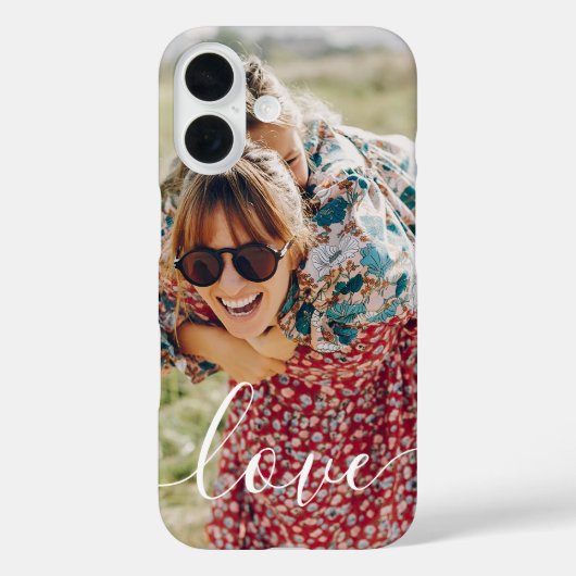 家族写真の手書きラブタイポグラフィ Case-Mate iPhoneケース (裏面)
