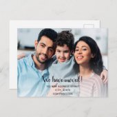 家族写真の新しい自宅住所のお知らせ 案内ポストカード (正面/裏面)