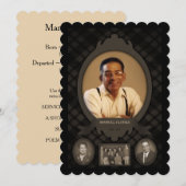 家族写真の記念物の発表 案内状 (正面/裏面)