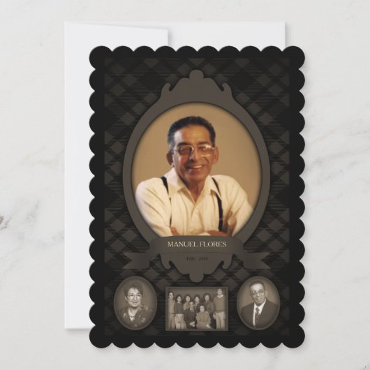 家族写真の記念物の発表 案内状 (正面)