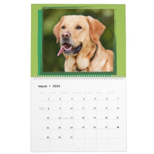 家族写真はあなた自身の写真のカレンダーを作成します カレンダー (3月 2026)