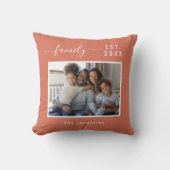 家族写真ほこりっぽい地球名のスクリプト クッション (正面)
