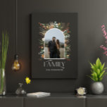家族写真アーチ水彩植物色エレガント キャンバスプリント<br><div class="desc">家族写真アーチ水の色の植物のエレガントキャンバス。理想的結婚な贈り物、記念日、誕生日、クリスマスギフト</div>