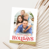 家族写真アーミニマルチモダン金ゴールド赤 シーズンカード