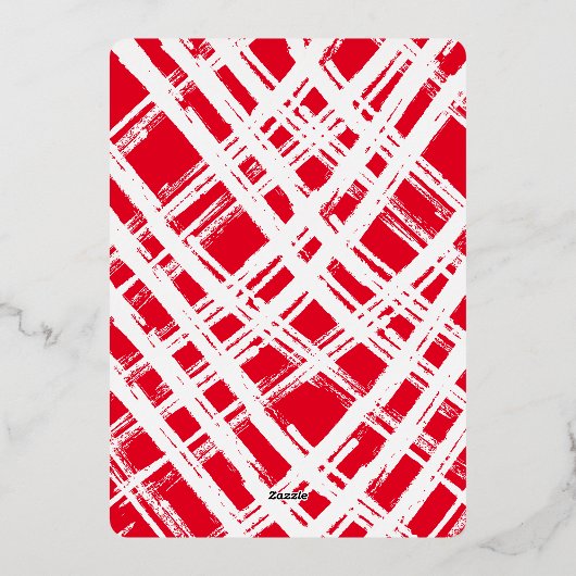 家族写真エレガント書道赤金ゴールド 箔シーズンカード (裏面)