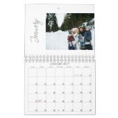 家族写真カスタムフォトテンプレートコラージュ カレンダー (1月 2027)