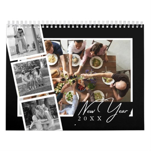 家族写真カスタム引用文ユニーク2025 カレンダー (カバー)