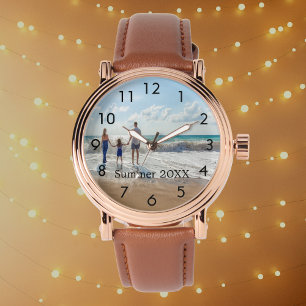 家族写真カスタム文字 腕時計