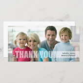 家族写真カードありがとう サンキューカード (正面/裏面)