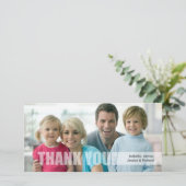 家族写真カードありがとう サンキューカード (スタンド正面)