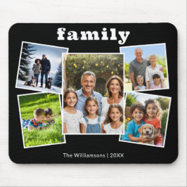 家族写真ギャラリー5枚の写真コラモダンージ マウスパッド