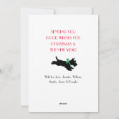 家族写真クリスマスカスタムクリスマスレッドフラット シーズンカード (裏面)