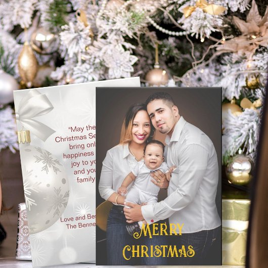 家族写真クリスマスシーズンの挨拶 シーズンカード