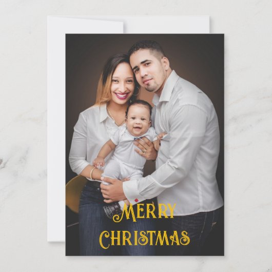 家族写真クリスマスシーズンの挨拶 シーズンカード (正面)