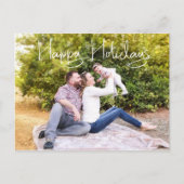 家族写真クリスマスハッピーホリデーズスノーフレーク ポストカード (正面)