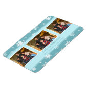 家族写真クリスマスマグネットティール(緑がかった色)白雪 マグネット (左側)