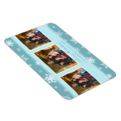 家族写真クリスマスマグネットティール(緑がかった色)白雪 マグネット (右側)