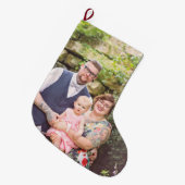 家族写真クリスマス ラージクリスマスストッキング (正面 (吊り時))