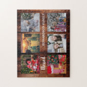 家族写真コラージュの家名(田舎) ジグソーパズル (縦)