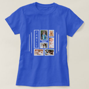 家族写真コラージュオーバーレイパーソナライズされた Tシャツ