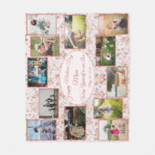 家族写真コラージュマザーズデイテンプレート フリースブランケット (正面)