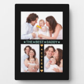 家族写真コラージュ最高のパパ永遠の父の日 フォトプラーク (正面)