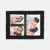 家族写真コラージュ最高のパパ永遠の父の日 フリースブランケット (正面(横))