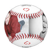 家族写真コラージュ父の日 野球ボール (正面)