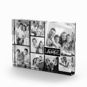 家族写真コラージュ白黒の愛 フォトブロック (右)