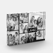 家族写真コラージュ白黒の愛 フォトブロック (左)