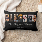 家族写真コラージュ賛美ブパーソナライズされたラック ランバークッション (ブランケット)