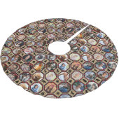 家族写真コラージュ28赤バッファロープレイドキルト ブラッシュドポリエステルツリースカート (アングル)